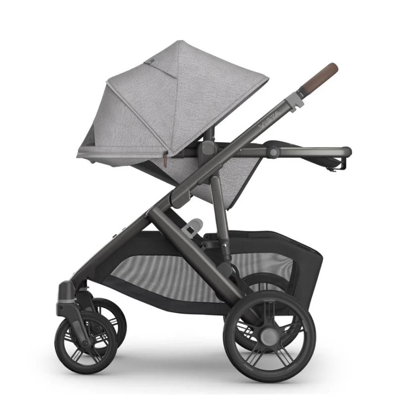 UPPAbaby Vista V3 Single-to-Double Stroller, Beau (Grey Chenille/Graphite Frame/Chestnut Leather) Image 4