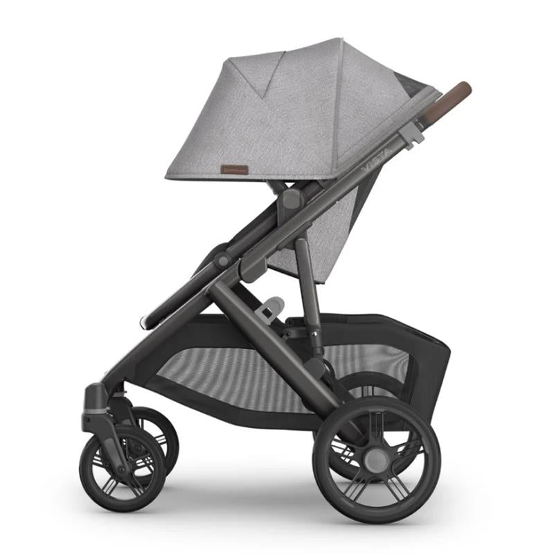 UPPAbaby Vista V3 Single-to-Double Stroller, Beau (Grey Chenille/Graphite Frame/Chestnut Leather) Image 5