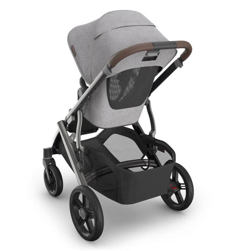 UPPAbaby Vista V3 Single-to-Double Stroller, Beau (Grey Chenille/Graphite Frame/Chestnut Leather) Image 6
