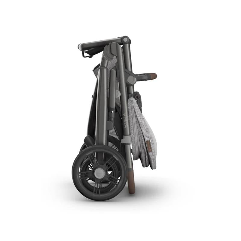 UPPAbaby Vista V3 Single-to-Double Stroller, Beau (Grey Chenille/Graphite Frame/Chestnut Leather) Image 9