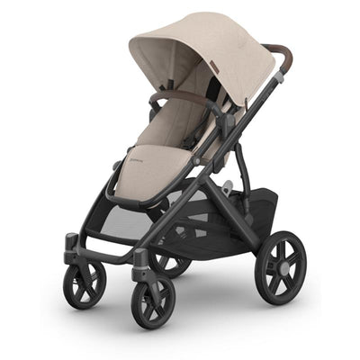 Uppababy Vista V3 Stroller, Ada Sandstone Melange | Chestnut Leather Image 1
