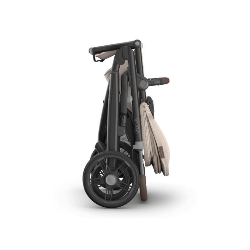 Uppababy Vista V3 Stroller, Ada Sandstone Melange | Chestnut Leather Image 5