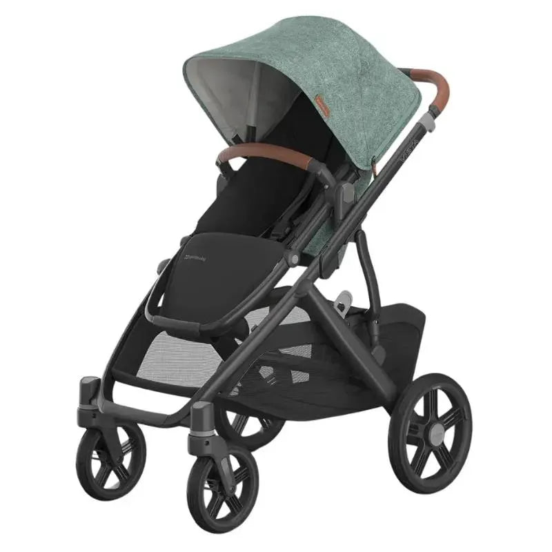 Uppababy - Vista V3 Stroller, Gwen (Green Mélange/Carbon Frame/Saddle Leather) Image 1