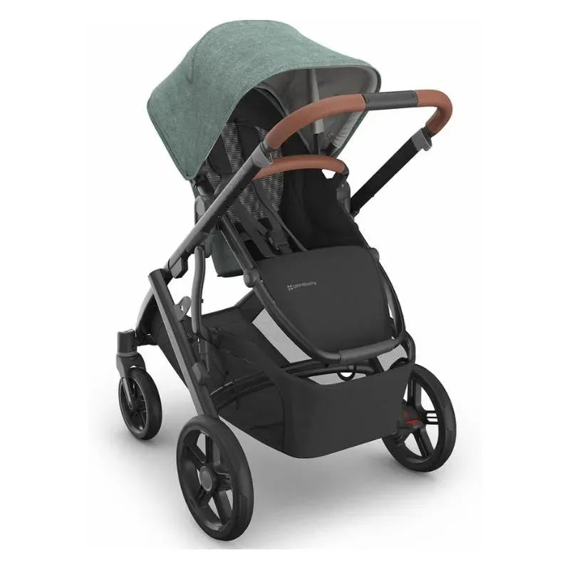 uppababy stroller green Uppababy - Vista V3 Stroller, Gwen (Green Mélange/Carbon Frame/Saddle Leather)