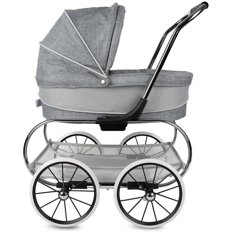 Valco Baby - Classic Bassinet Doll Stroller, Grey/White Image 3