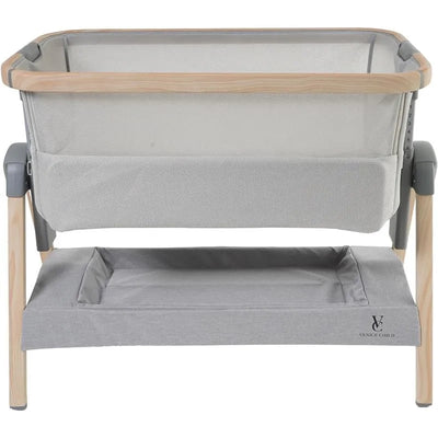 Venice Child - California Dreaming Bedside Crib Bassinet With Travel Case, Gray Wood Image 1