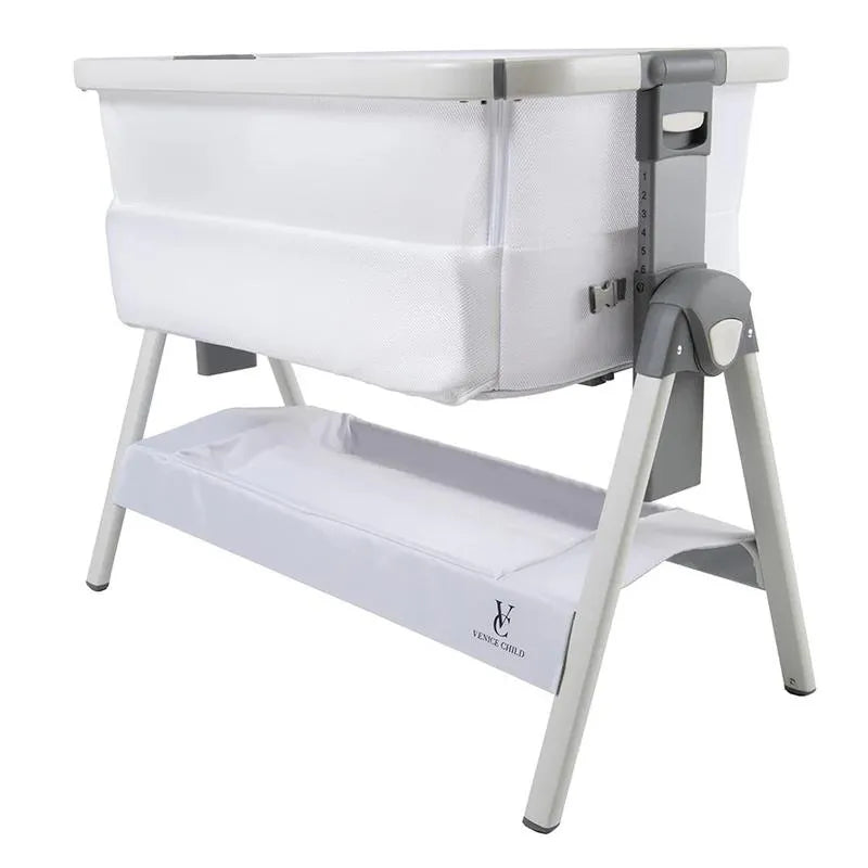 Venice Child - California Dreaming Bedside Crib Bassinet With Travel Case, White Image 3