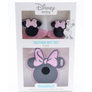 Waddle Minnie Mouse Baby Rattle Socks & Silli Chew Teether Set Image 1