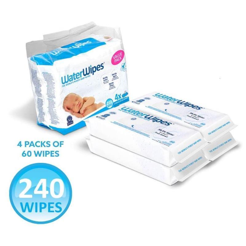 Water Wipes Baby Unscented, 4pks(240 Wipes) Image 2