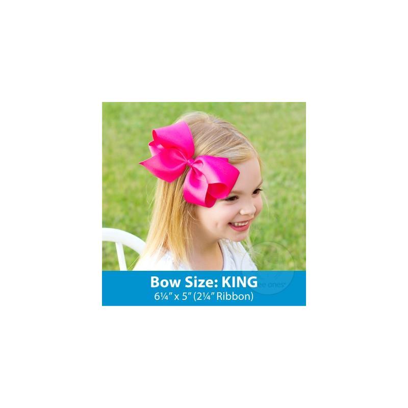 Wee King Classic Grosgrain Hair Bow (Knot Wrap), Navy Image 4
