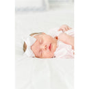 Wee Ones - 2Pk Mini Moonstitch Grosgrain Bows on Skinny Nylon Band, Mini, Light Pink & White Image 2