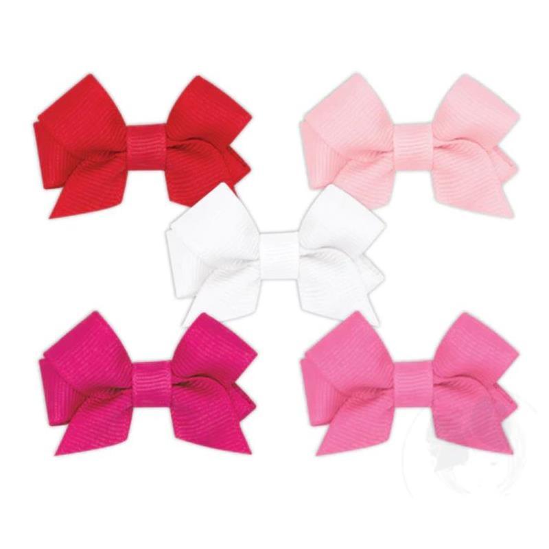 Wee Ones - 5Pk Baby Front Tail Bows, Pink Image 1