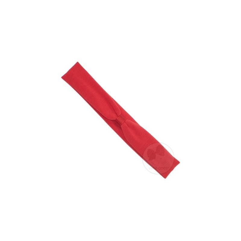 Wee Ones Add-a-Bow Cotton Lycra Head Wrap, Red Image 1