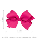 Wee Ones - Baby Girls' Holiday Style Pom-Pom Edge Grosgrain Overlay Hair Bow on Nylon Hair Band Image 3