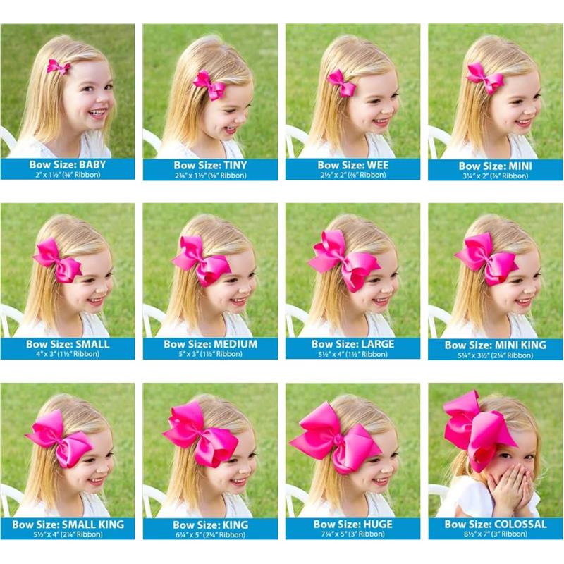 Wee Ones - Baby Girls' Holiday Style Pom-Pom Edge Grosgrain Overlay Hair Bow on Nylon Hair Band Image 4