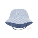 Wee Ones - Boys Reversible Seersucker Sun Hat, Blue Stripes Image 1