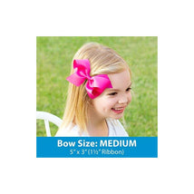 Wee Ones - Girls' Grosgrain Hair Bows with Organza Overlay on a WeeStay Clip, Medium, Off White Image 2