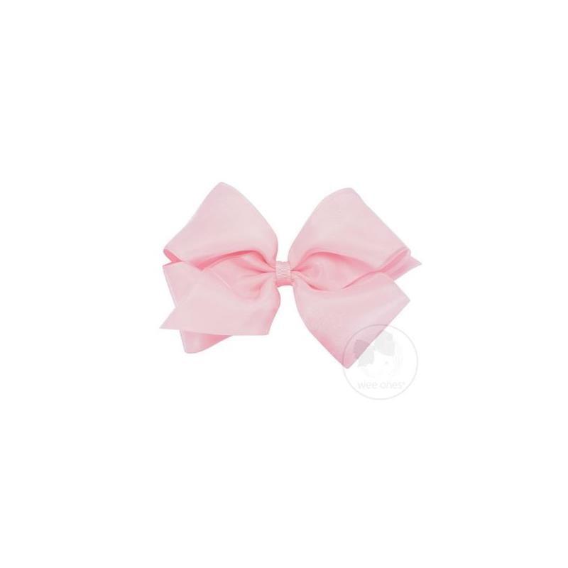 Wee Ones King Organza Overlay Bow, Light Pink, Size 6.25 X 5 (2 1/4 Ribbon) Image 1