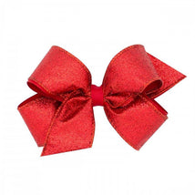 Wee Ones Medium Party Glitter Bow - Red Image 1