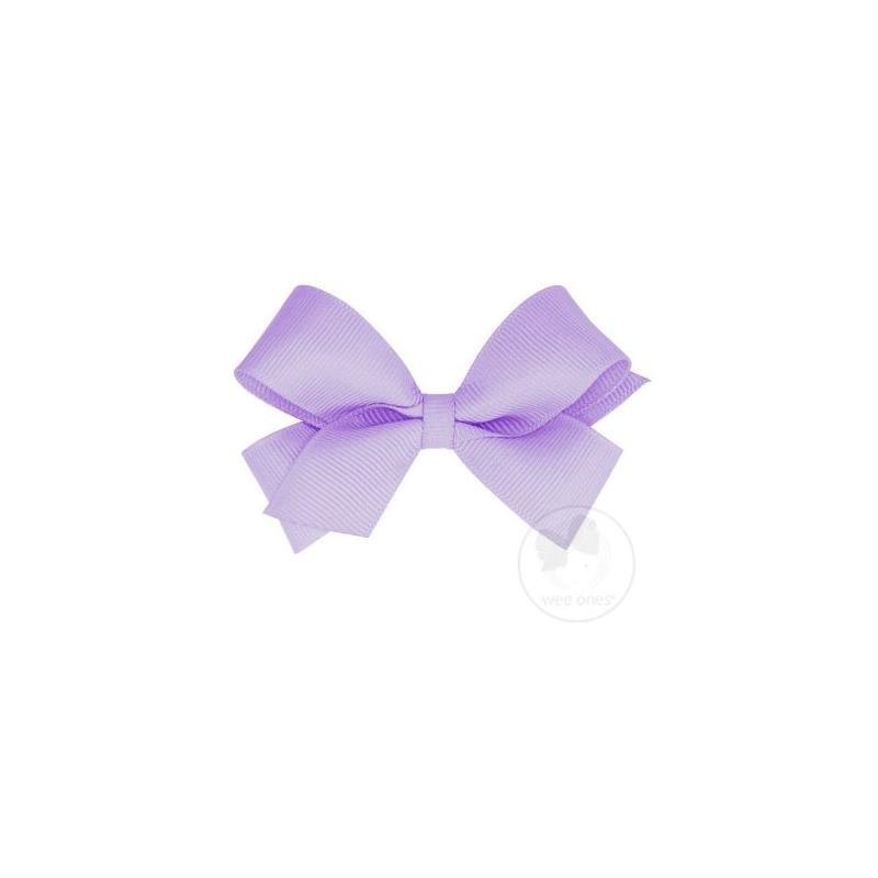 Wee Ones Mini Classic Grosgrain Hair Bow, Size 3.25 X 2 (7/8 Ribbon), Light Orchid Image 1