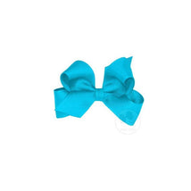 Wee Ones Mini Classic Grosgrain Hair Bow, Size 3.25 X 2 (7/8 Ribbon), New Turquoise Image 1