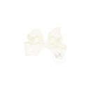 Wee Ones Mini Classic Grosgrain Hair Bow, Size 3.25 X 2 (7/8 Ribbon), Antique White Image 1