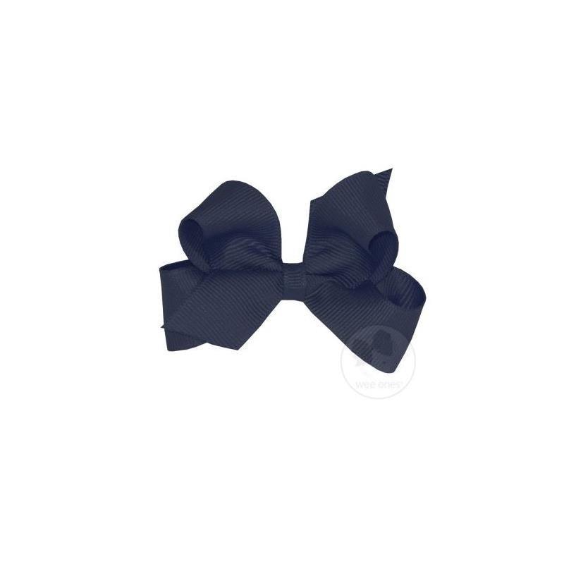 Wee Ones Mini Classic Grosgrain Hair Bow, Size 3.25 X 2 (7/8 Ribbon), Navy Image 1