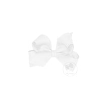 Wee Ones Mini Classic Grosgrain Hair Bow, Size 3.25 X 2 (7/8 Ribbon), White Image 1