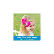 Wee Ones Mini King Burlap Bow, Denim, Size 5.25 X 3.5 (2 1/4 Ribbon) Image 2
