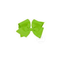 Wee Ones Mini King Classic Grosgrain Hair Bow, Size 5.25 X 3.5 (2 1/4 Ribbon), Apple Green Image 1
