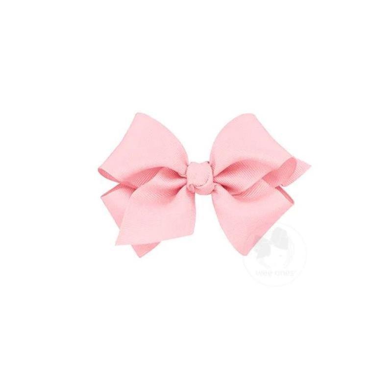 Wee Ones - Small Classic Grosgrain Hair Bow (Knot Wrap), Light Pink Image 1