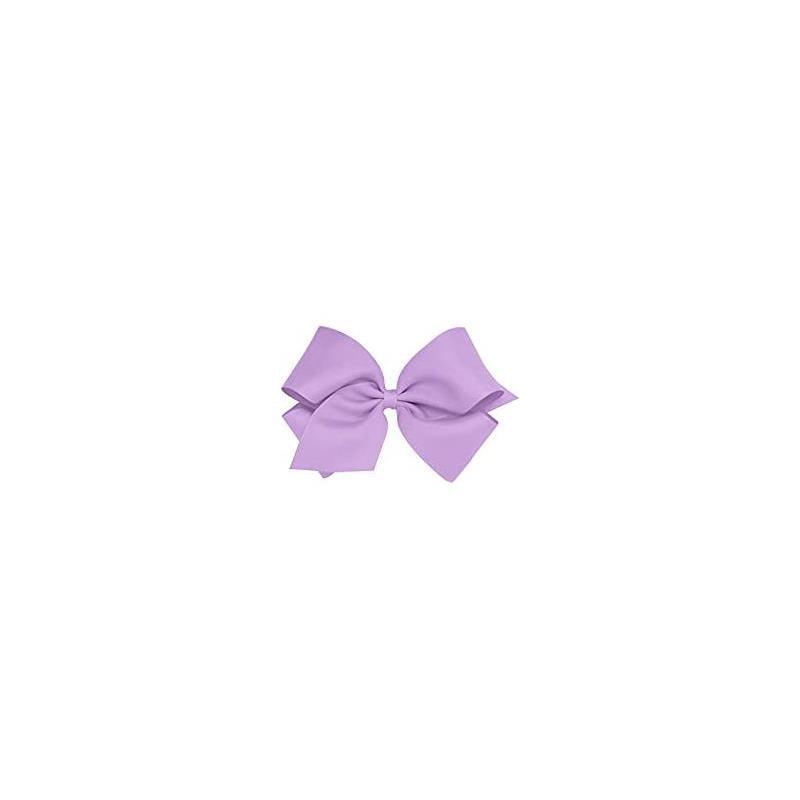 Wee Ones - Small Classic Grosgrain Hair Bow (Plain Wrap), Lavender Image 1