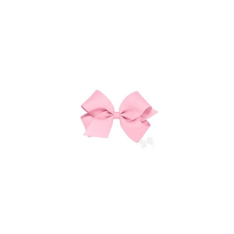 Wee Ones - Small Classic Grosgrain Hair Bow (Plain Wrap), Rose Image 1
