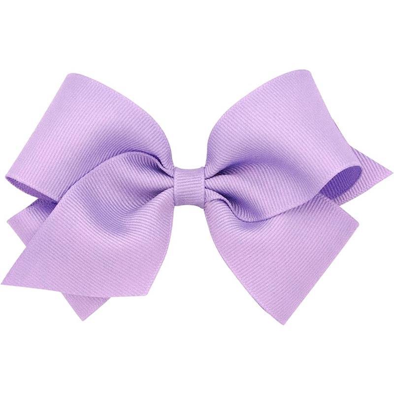 Wee Ones - Small Solid Grosgrain Basic Bow, Light Orchid Image 1