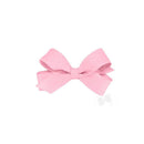 Wee Ones - Tiny Classic Grosgrain Girls Hair Bow (Plain Wrap), Pearl Image 1