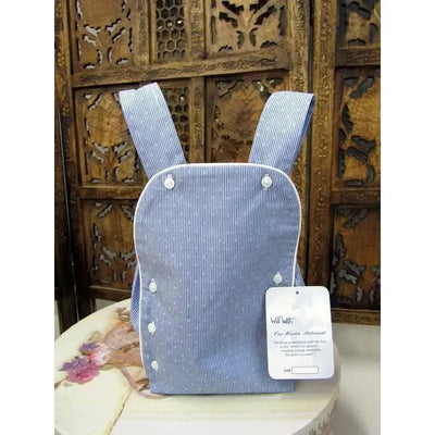 Will' Beth - Pinstripe Sunsuit, White/Blue Image 1