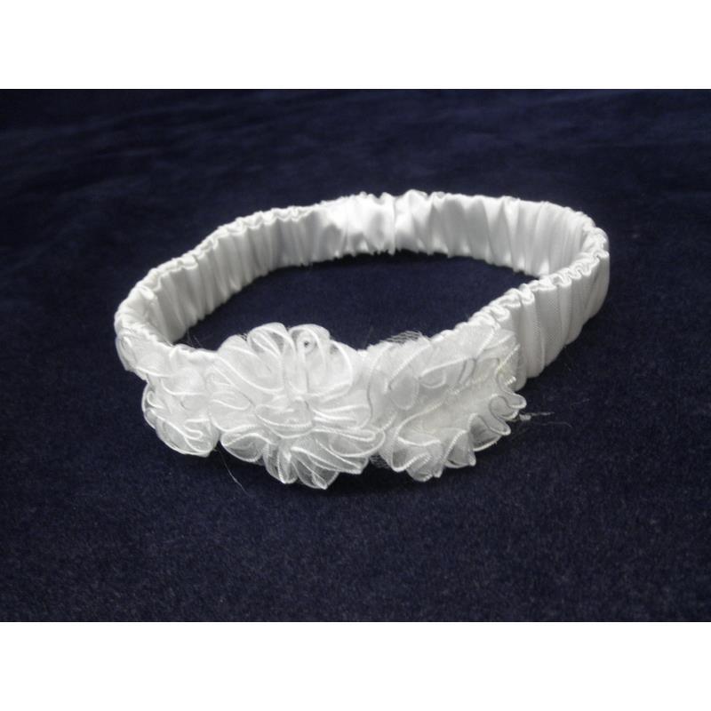 Will' beth White Flower Headband, One Size Image 1