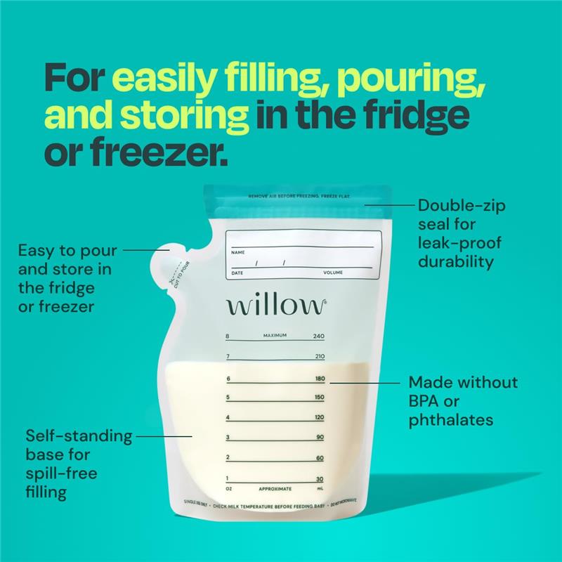 Willow - 8oz Breast Milk Storage Bags, 100Ct Image 2
