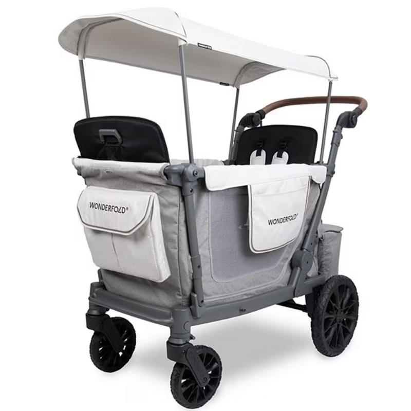 Wonderfold - L2 Double 2-Seater Stroller Wagon, Grey Image 1