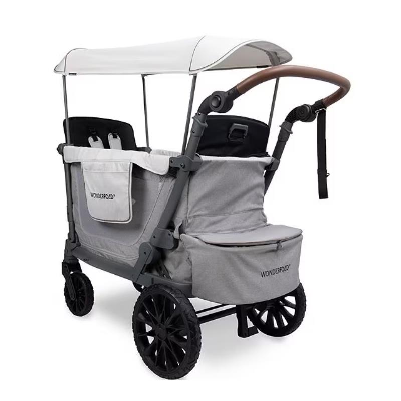 Wonderfold - L2 Double 2-Seater Stroller Wagon, Grey Image 4