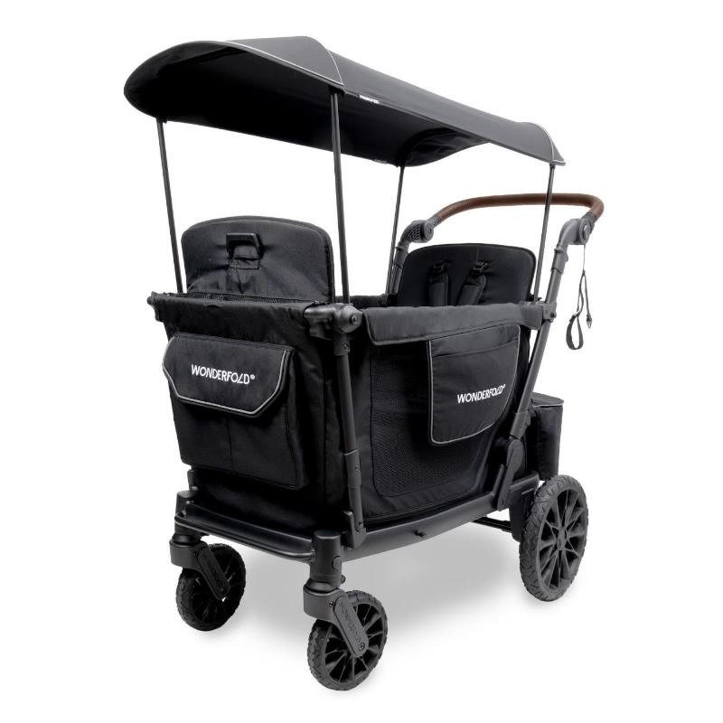 WonderFold - L4 Quad Stroller Wagon (4 Seater) Black Image 1
