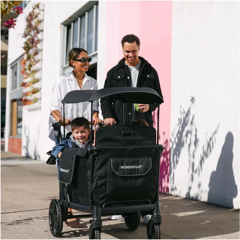 WonderFold - L4 Quad Stroller Wagon (4 Seater) Black Image 5