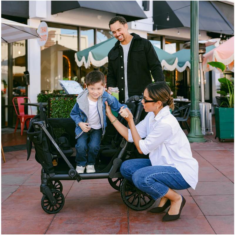 WonderFold - L4 Quad Stroller Wagon (4 Seater) Black Image 6