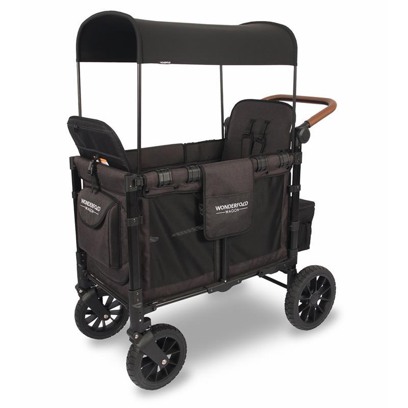 WonderFold - W2 Luxe Double Stroller Wagon, Black Image 1