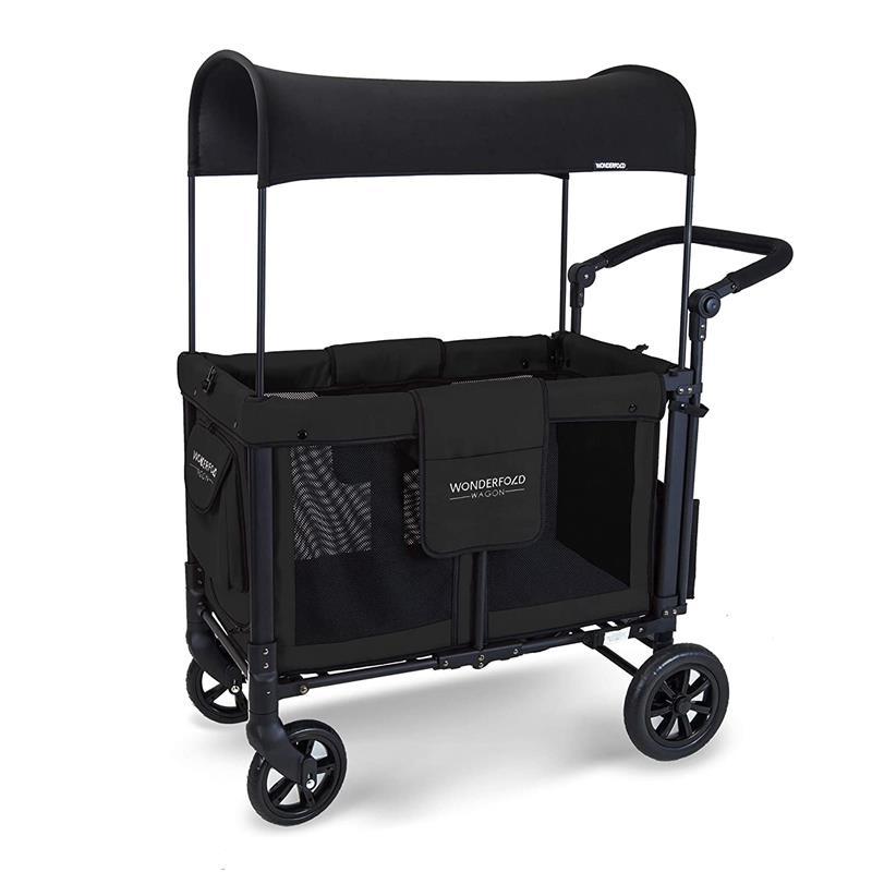 WonderFold - W2 Luxe Double Stroller Wagon, Black Image 2