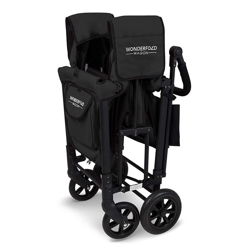 WonderFold - W2 Luxe Double Stroller Wagon, Black Image 3