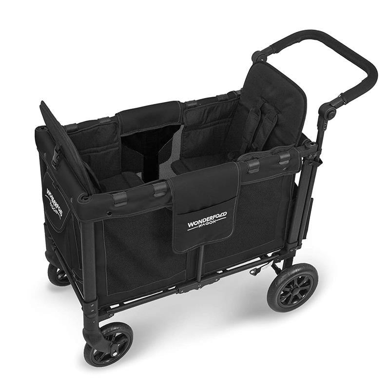 WonderFold - W2 Luxe Double Stroller Wagon, Black Image 5