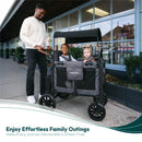 Wonderfold - W2 Luxe Pro Double Stroller For 2 kids, Charcoal Gray Image 4