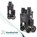 Wonderfold - W2 Luxe Pro Double Stroller For 2 kids, Charcoal Gray Image 6