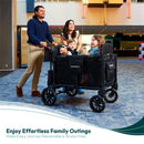 Wonderfold - W4 Luxe Pro Quad Stroller Fits Up To 4 Kids Seated Jet Black Image 2